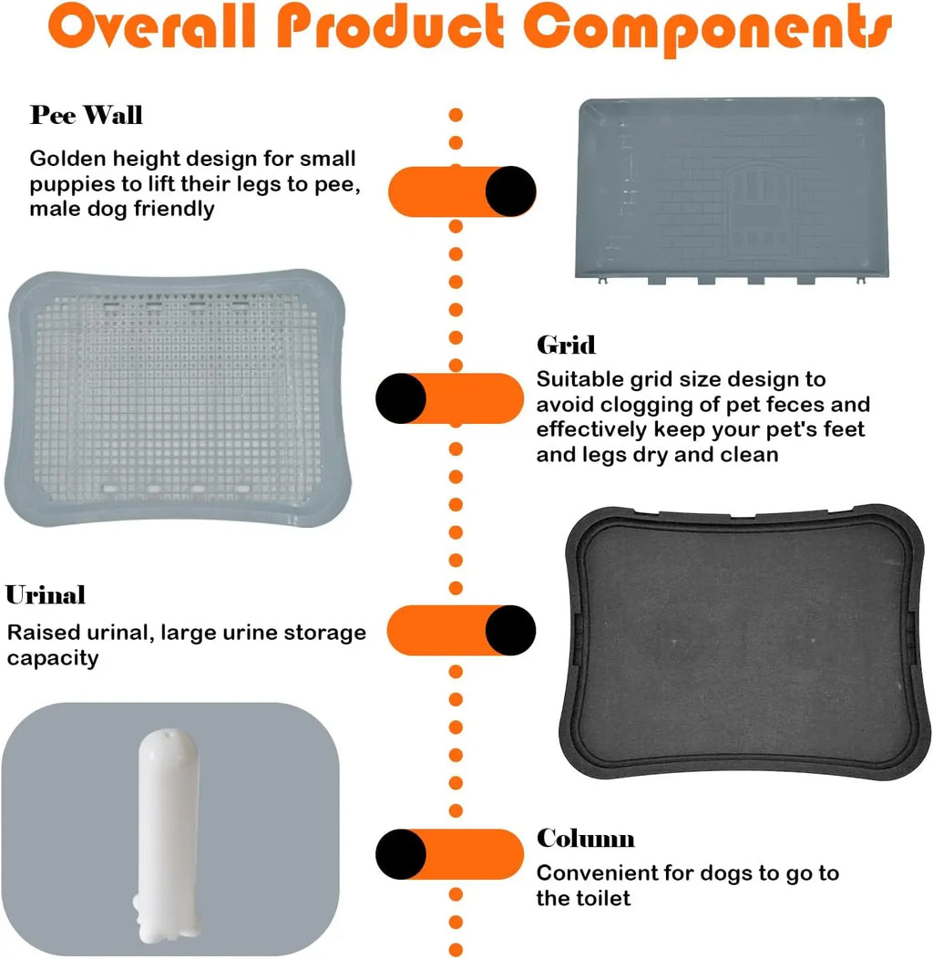 Collapsible Portable Pets Dogs Training Potty Tray Park Corner Pee Pad Toilet Litter Box for Indoor