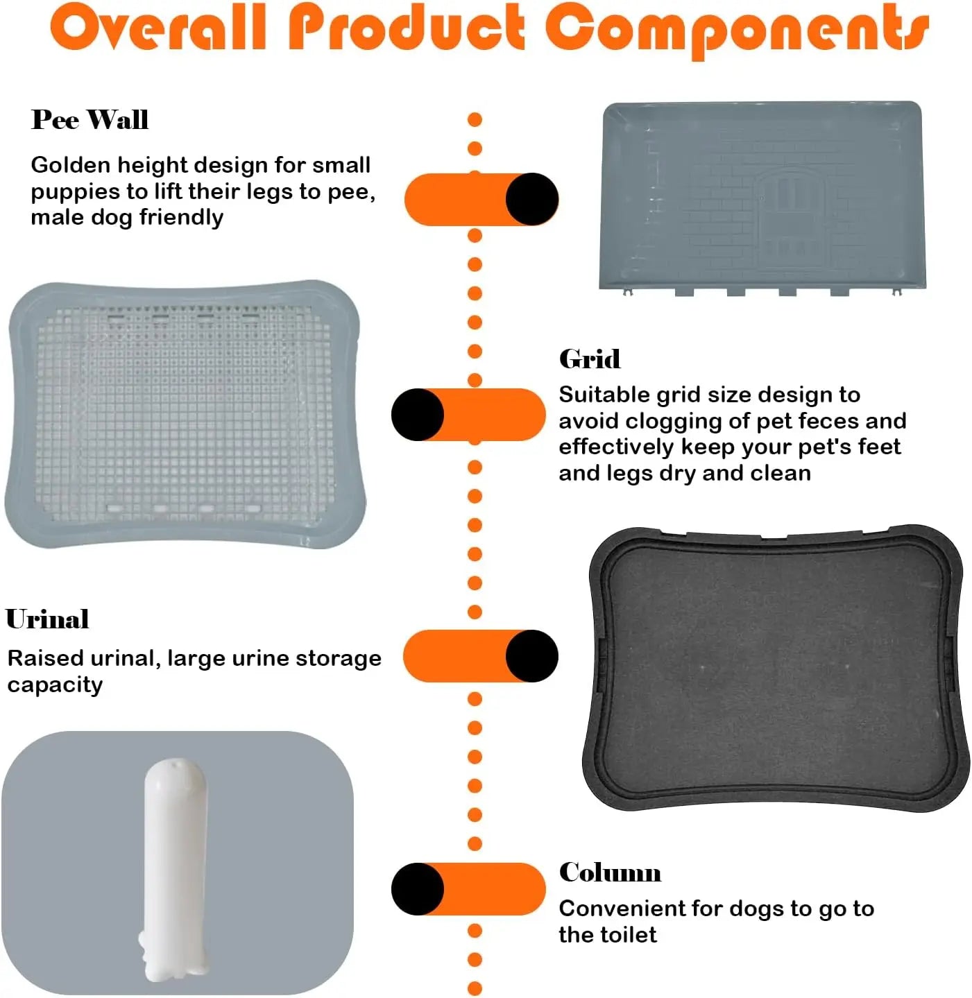 Collapsible Portable Pets Dogs Training Potty Tray Park Corner Pee Pad Toilet Litter Box for Indoor