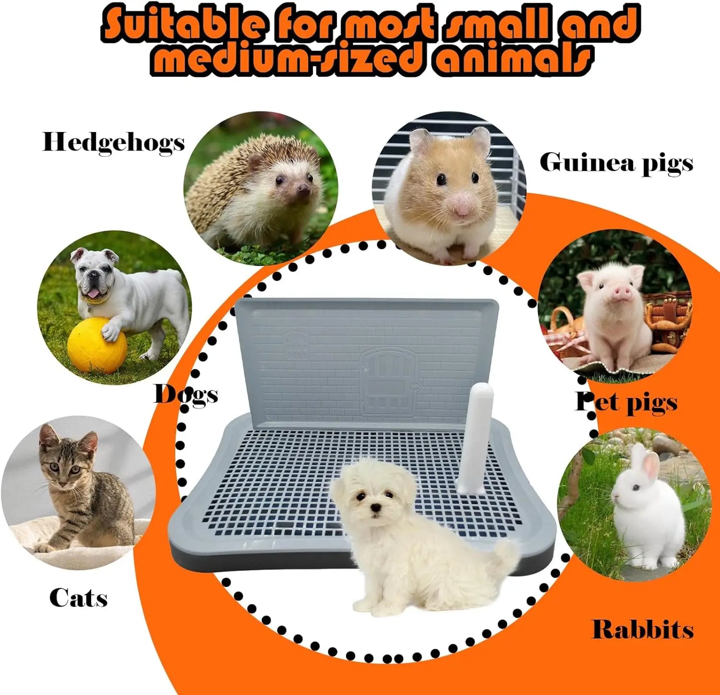 Collapsible Portable Pets Dogs Training Potty Tray Park Corner Pee Pad Toilet Litter Box for Indoor