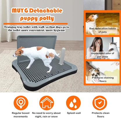Collapsible Portable Pets Dogs Training Potty Tray Park Corner Pee Pad Toilet Litter Box for Indoor