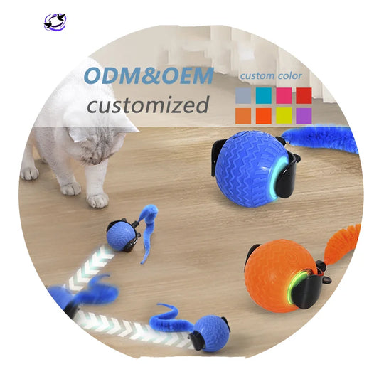 Electronic Pet Bounce Ball Interactive Cat Ball Toy Pet Game Automatic Bouncing Vibrate Rolling Dog Toy Interactive Cat Toys